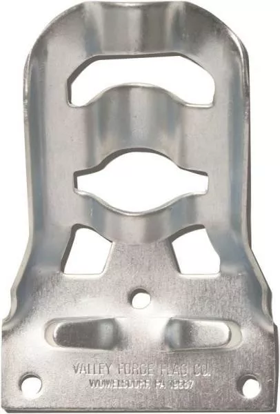 Flag Pole Wall Bracket- Stamped Steel- 1″