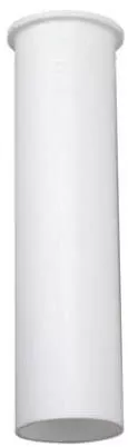 Flanged Kitchen Drain Tailpiece, White Plastic, 1.5 O.d. Tube X 6-in.
