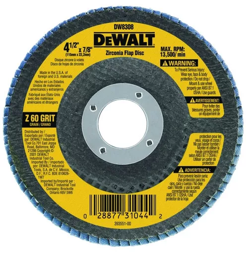 Flap Disc 4-1/2"-60 Grit- 7/8" Arbor