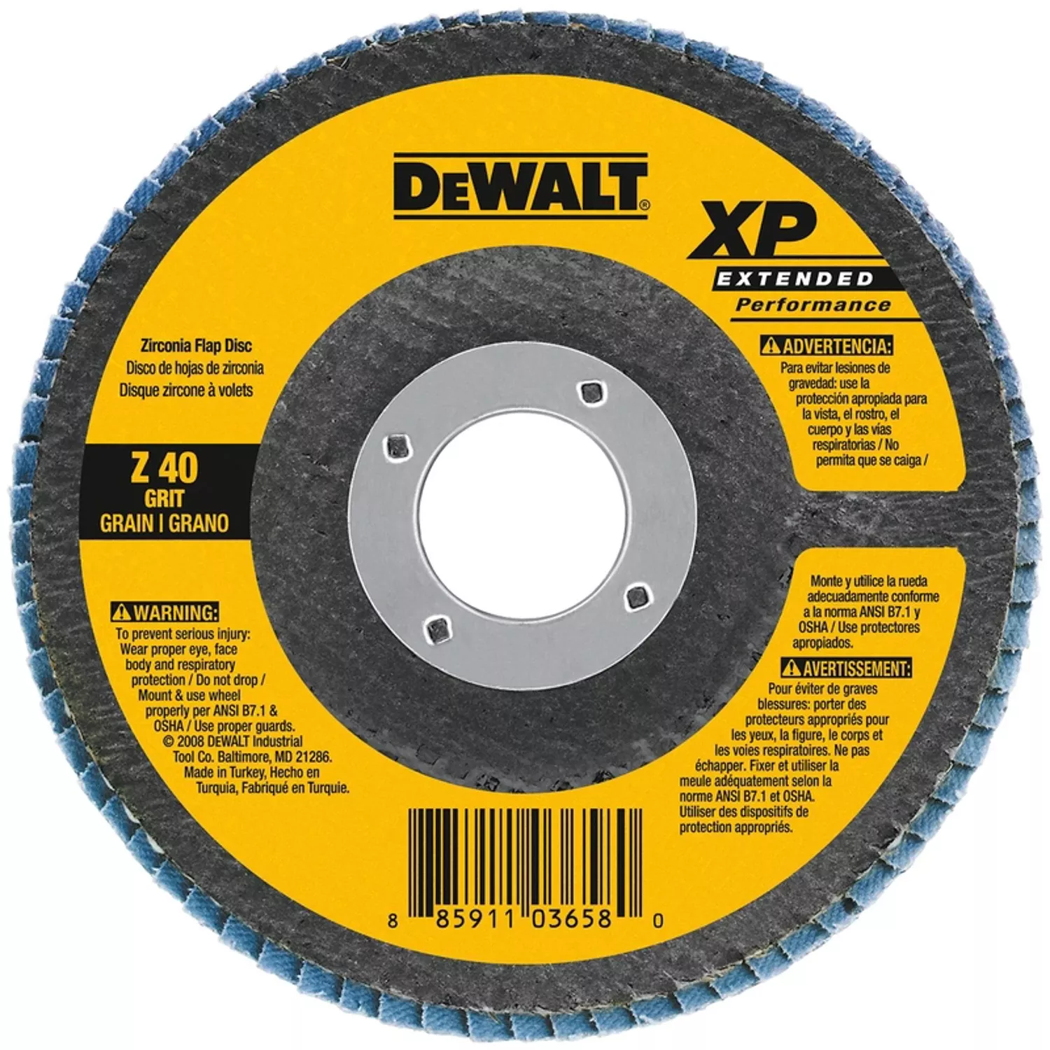Flap Disc, 60-grit, 7/8 X 4-1/2 In.
