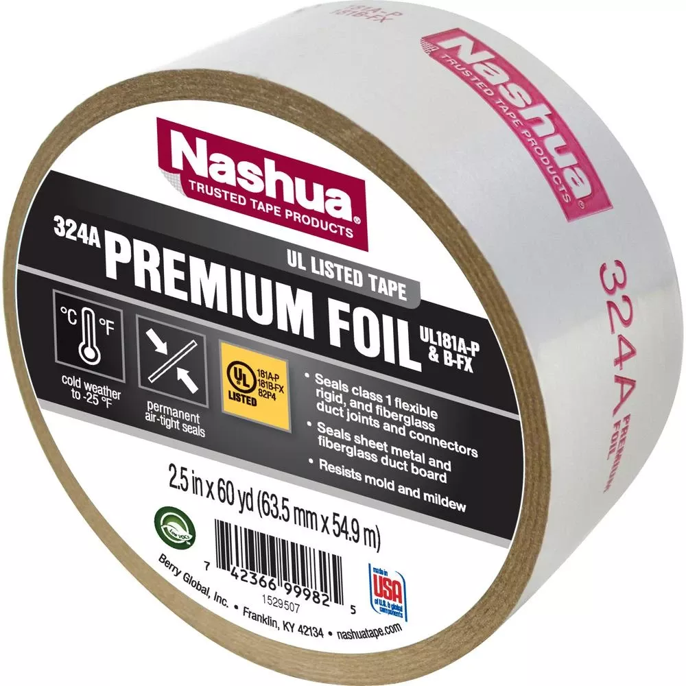 Foil Tape, Silver, 2.5 In. X 60 Yd.