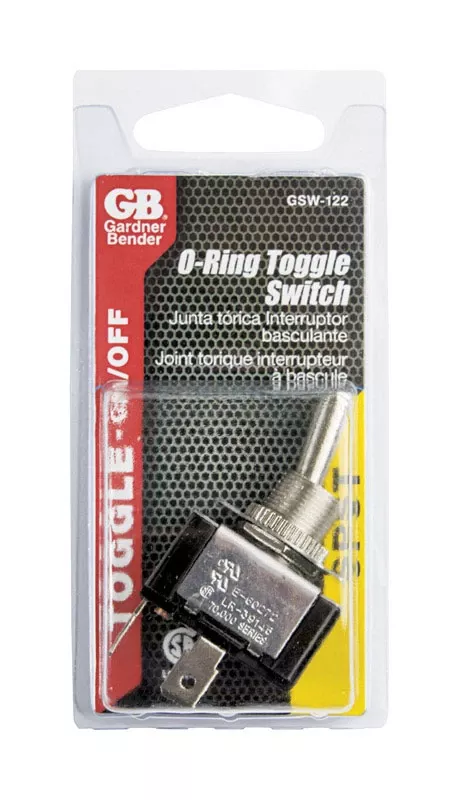 Gardner Bender 21 Amps Toggle O-ring Switch Black/silver 1 Pk