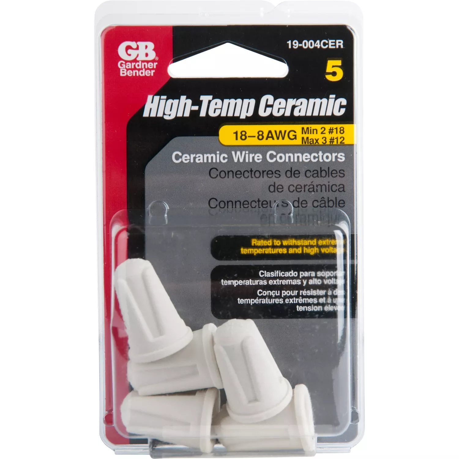 Gardner Bender High Temp Ceramic Wire Connectors 35/64 In. D 5 Pk