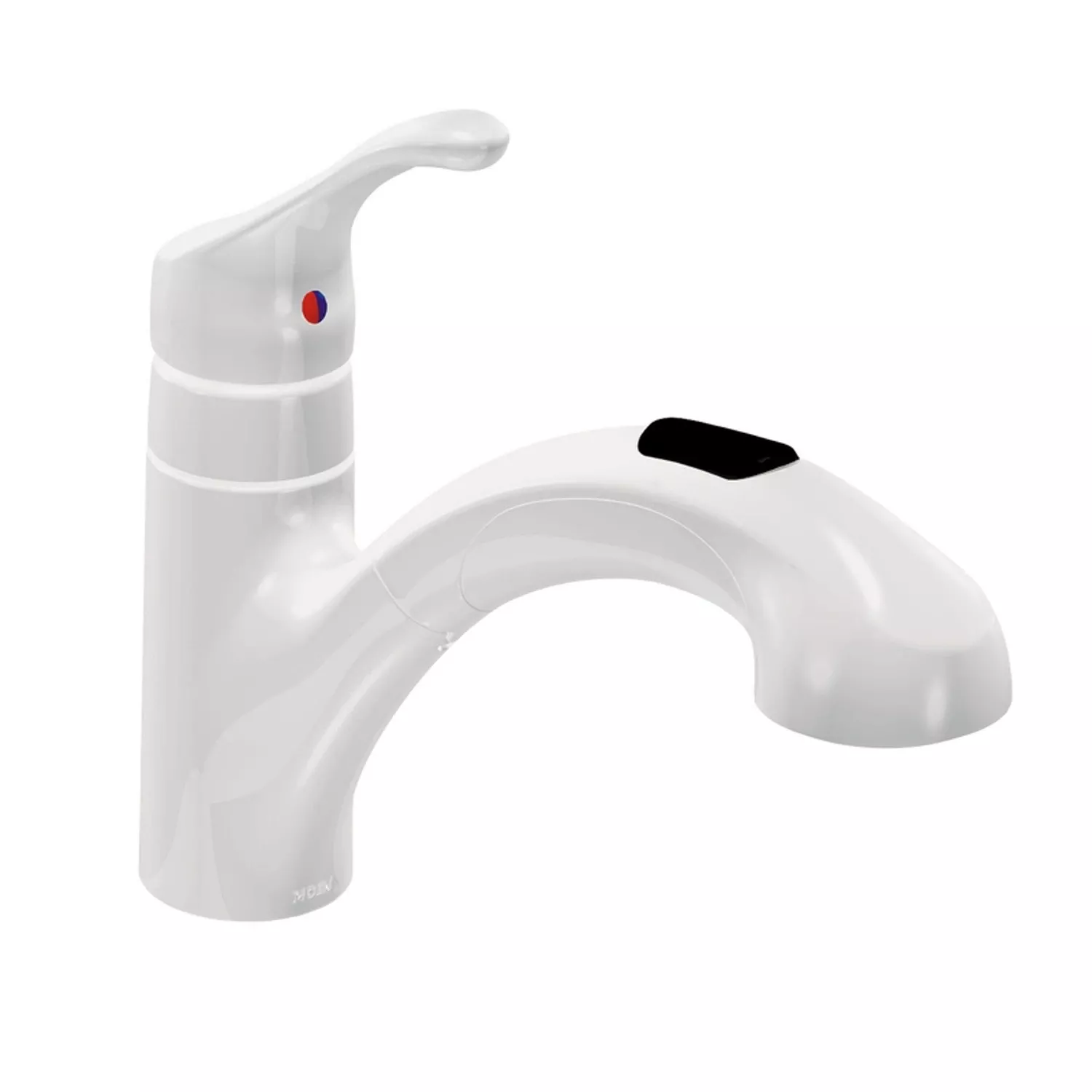 Glacier 1-handle Kitchen Faucet, Pull-out Spray, White