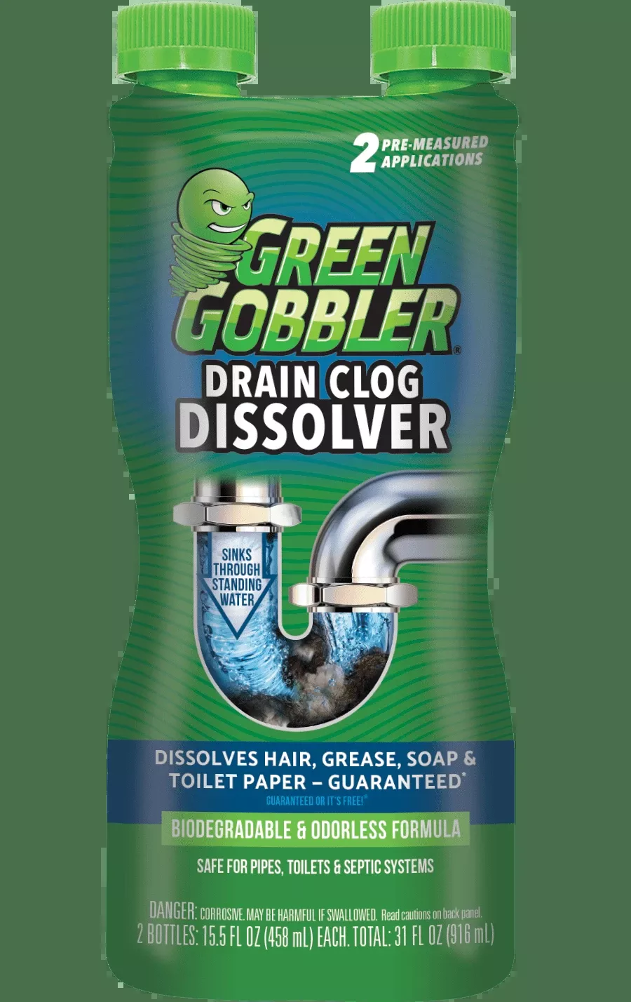 Green Gobbler Liquid Drain Clog Remover 31 Oz