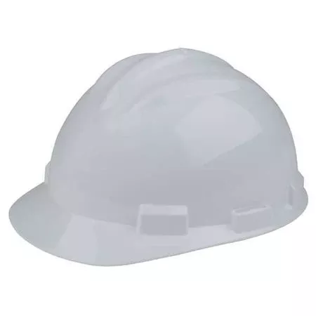 Hard Hat, S61, Polyethylene, 4 Point Ratchet, Type 1, Class E, White