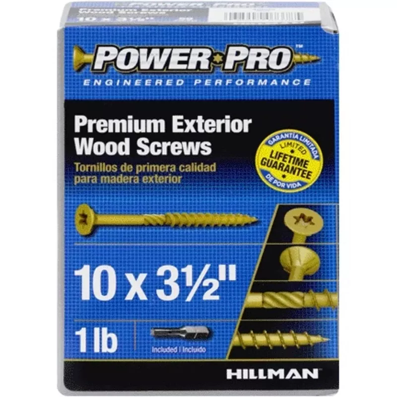 Hillman Power Pro No. 10 Ga. X 3-1/2 In. L Bronze Star Flat Head Premium Deck Screws 1 Lb 55 Pk