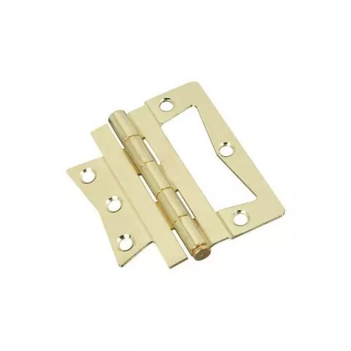 Hinge- Non-Mortise- 4"- B-Fly- Brass Plated- 2 Pack