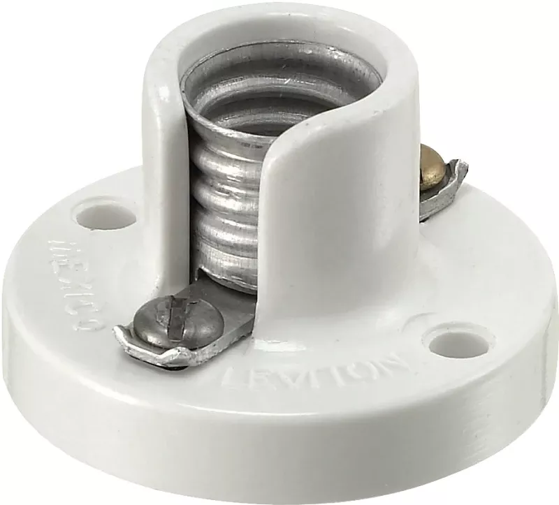 Ivory Phenolic Candelabra Lampholder 75w 120v Flush Mount