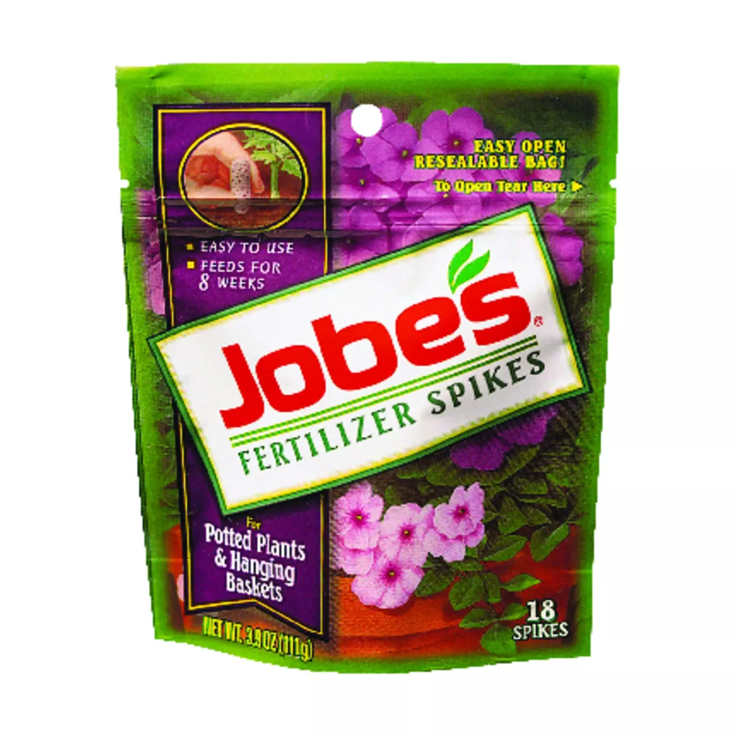 Jobe's Potted Plants & Hanging Baskets 8-9-12 Plant Fertilizer 18 Pk
