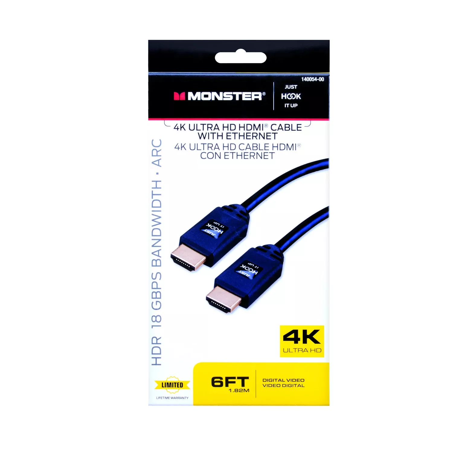 Just Hook It Up 6 Ft. High Speed Hdmi Cable With Ethernet - Model 140054-00