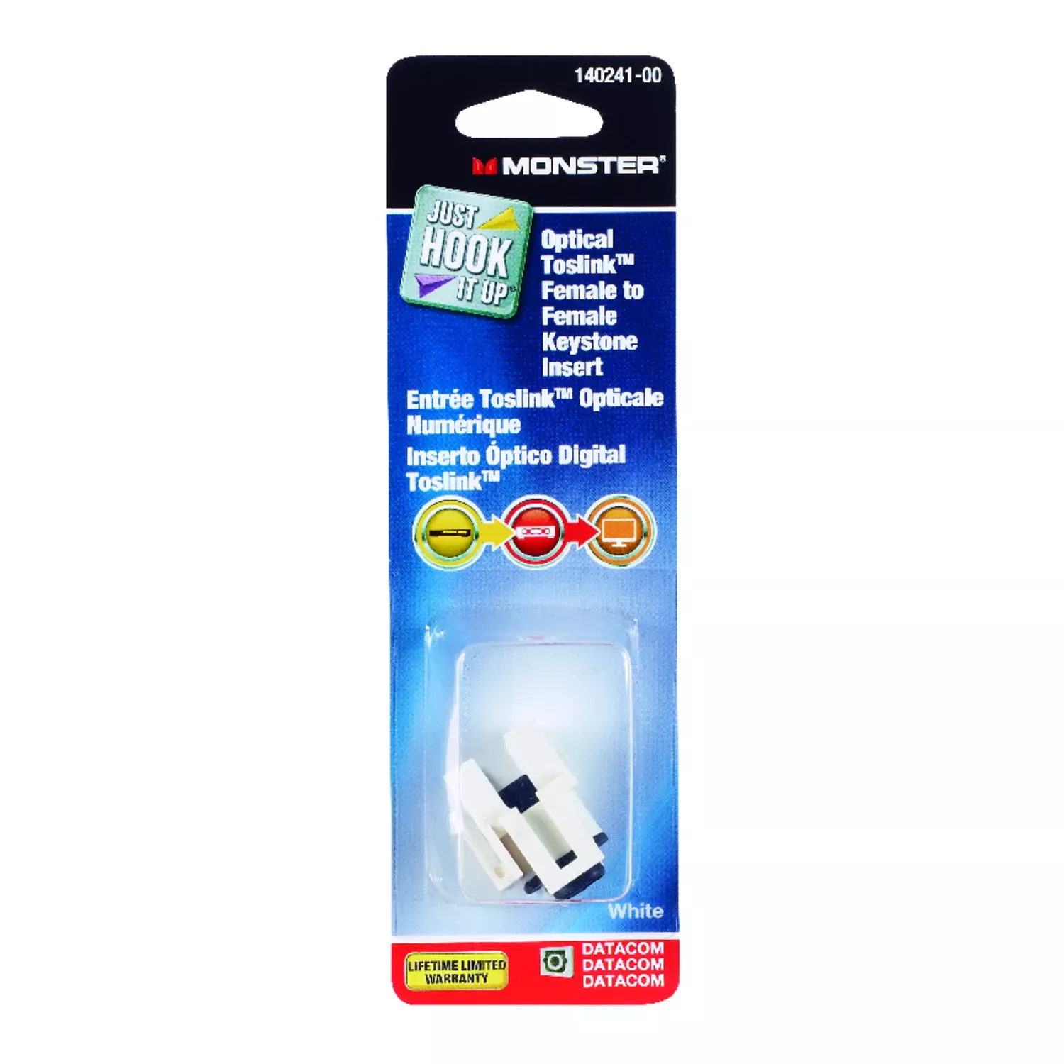 Just Hook It Up Digital Optical Toslink Keystone Insert 0 Ft. L