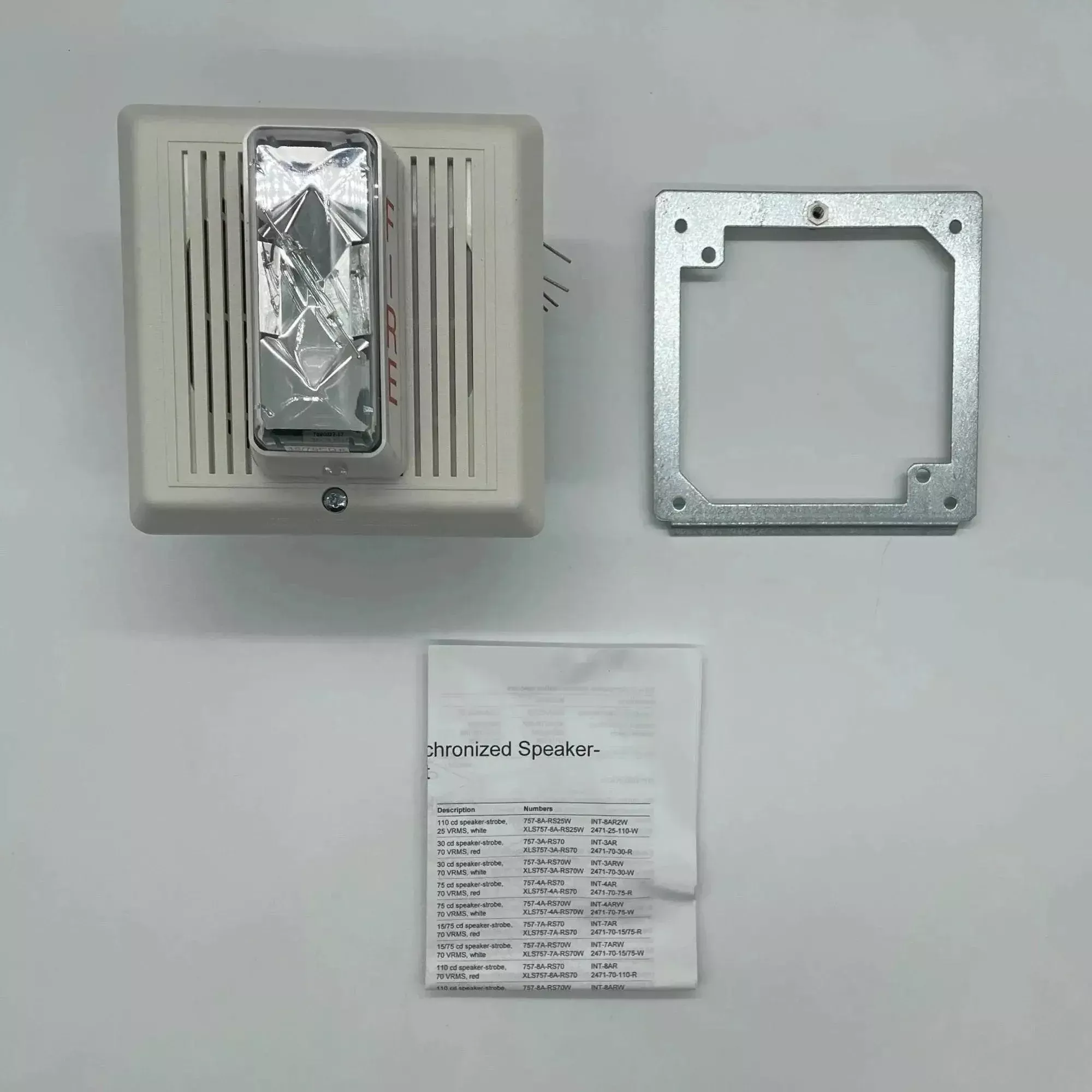 Kidde 15/75 cd Re-entrant Speaker Strobe UL Listed Advanced Fire Safety Alert System