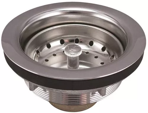 Kitchen Sink Strainer Assembly- Brass/Chrome- 3-1/2″