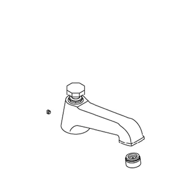 Kohler 1031772-A-Sn Spout Assy-Deck Mount-Plain