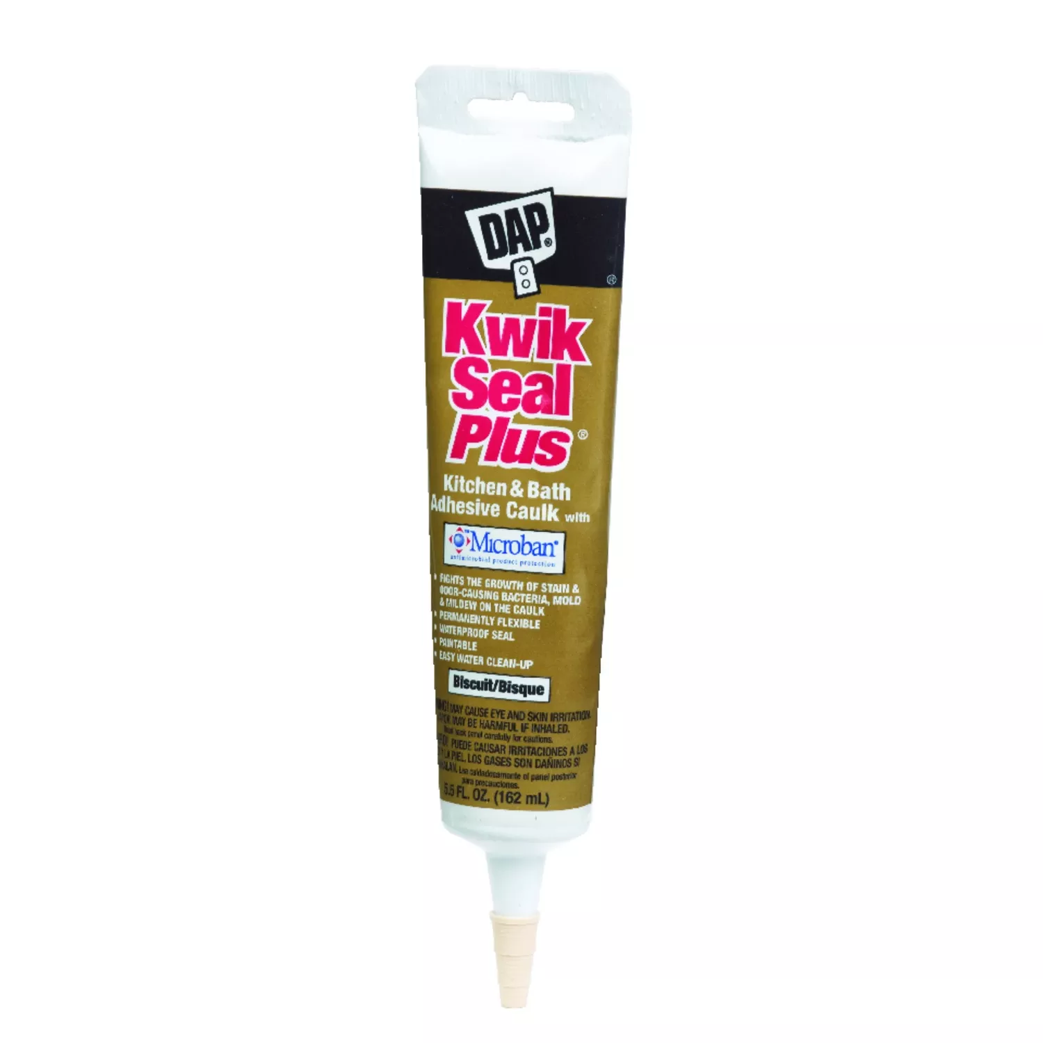 Kwik Seal Plus 5.5 Oz. Biscuit Kitchen & Bath Adhesive Sealant With Microban