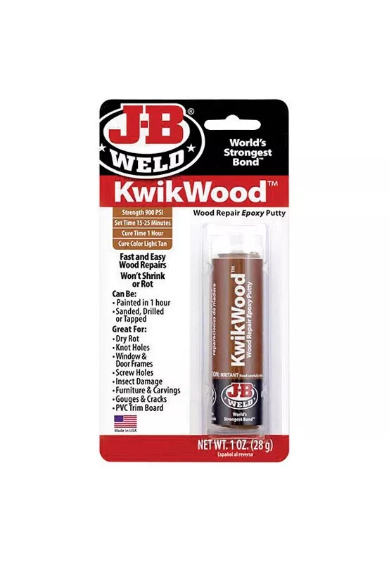 Kwikwood Hand-mixable Epoxy Putty, 1-oz.