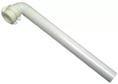Lavatory/kitchen Drain Arm, White Plastic, 15-in.