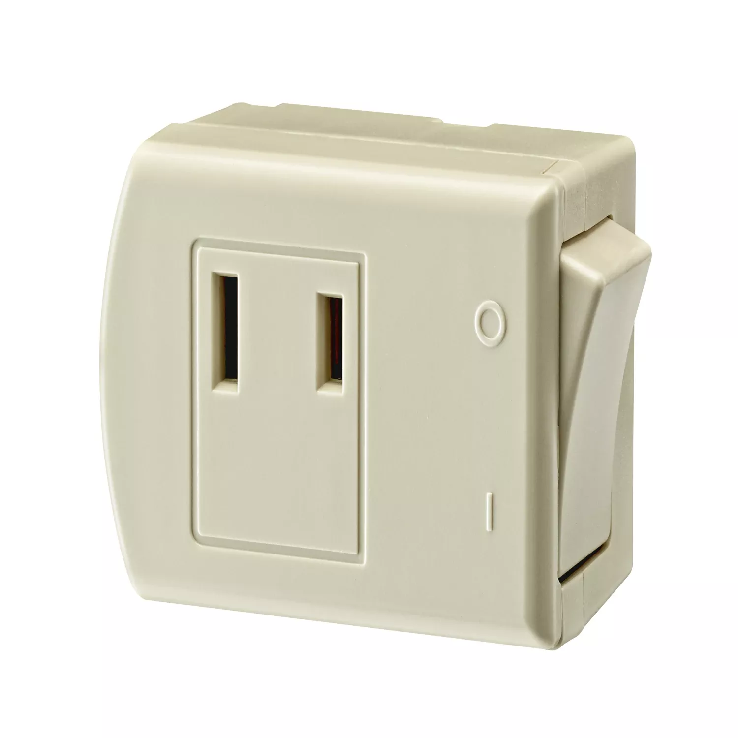 Leviton 13 Amps Double Pole Plug-in Switch Tap Ivory 1 Pk