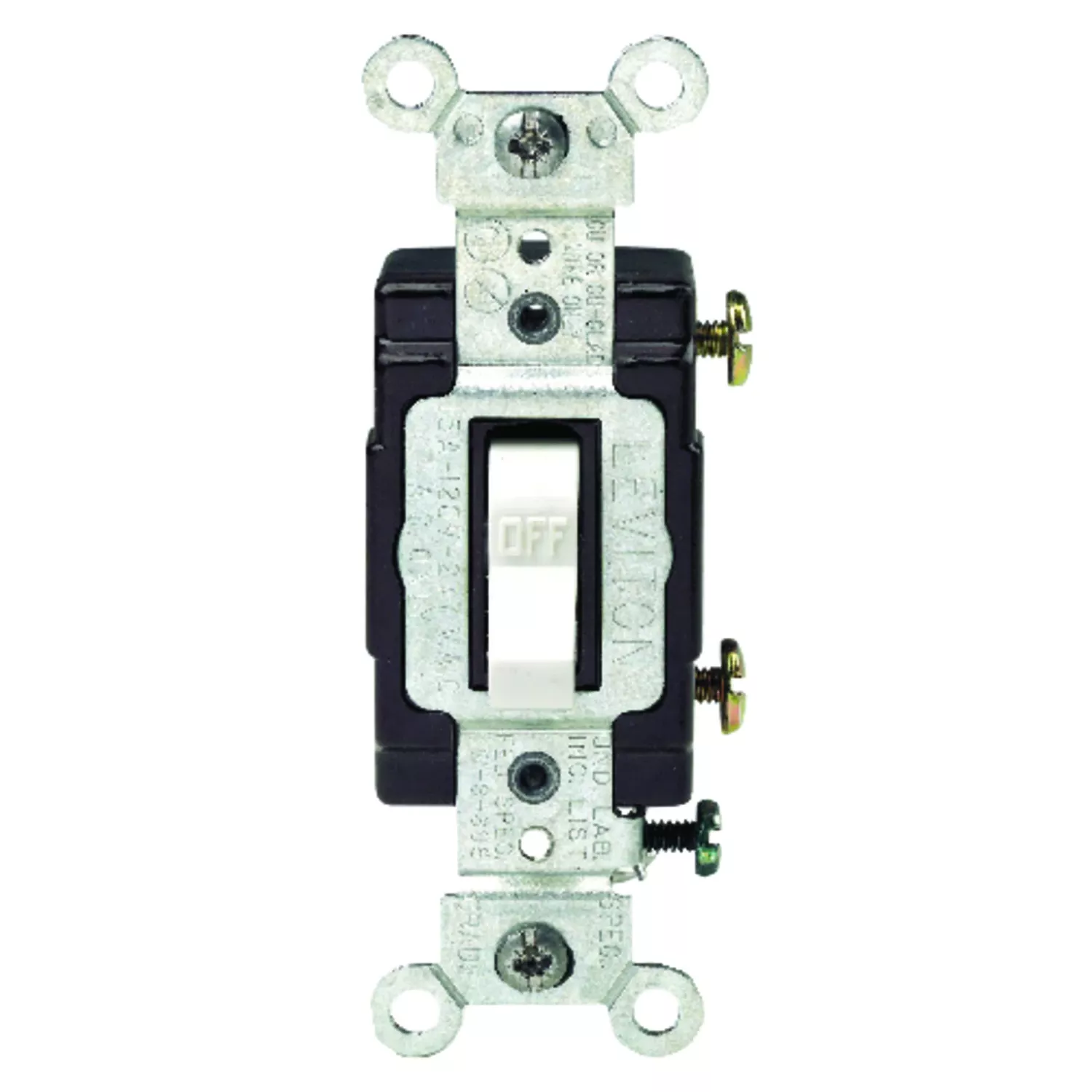 Leviton 15 Amps Single Pole Toggle Switch White 1 Pk
