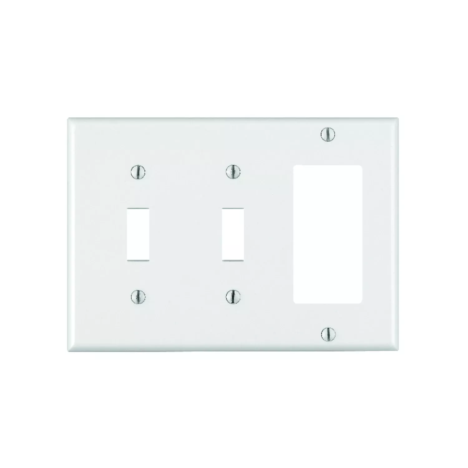 Leviton White 3 Gang Thermoset Plastic Decorator/toggle Wall Plate 1 Pk