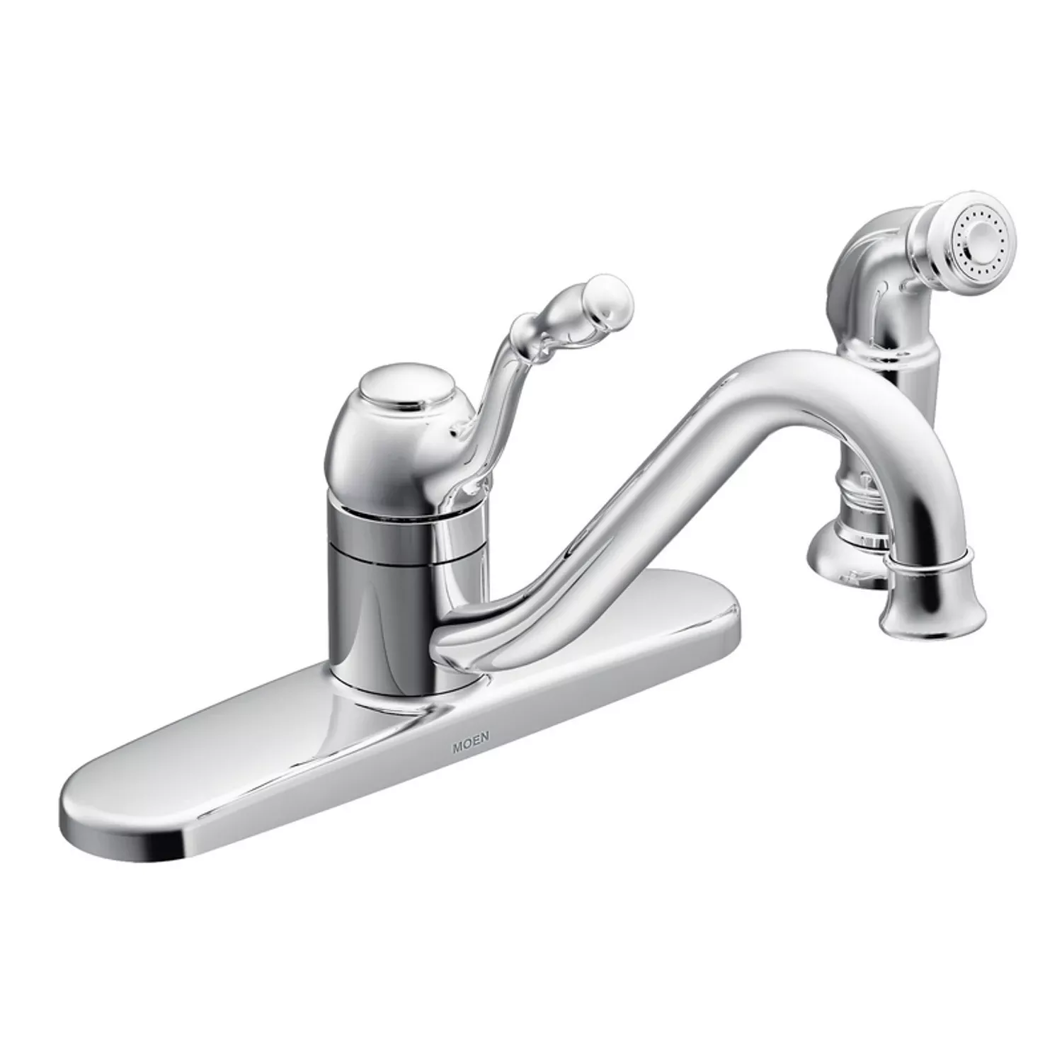 Lindley Collection Single Handle Kitchen Faucet, With Side Spray, Chrome