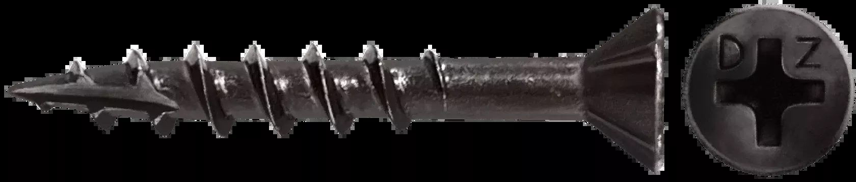 LOK WOOD SCREWS- PHILLIPS FLAT WITH NIBS COARSE TYPE 17 (LUBRICIZED)