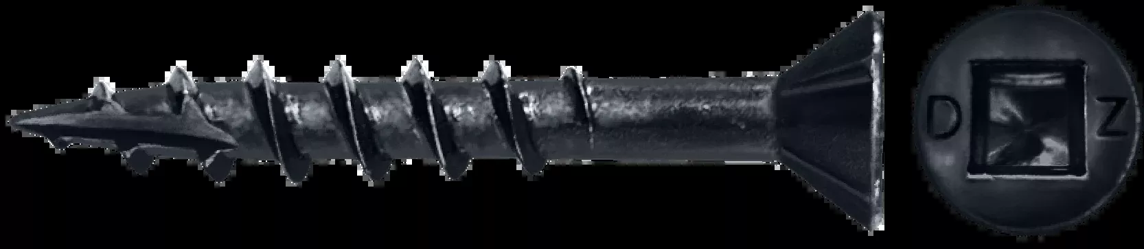 LOK WOOD SCREWS- SQUARE FLAT WITH NIBS COARSE TYPE 17 (BLACK OXIDE)