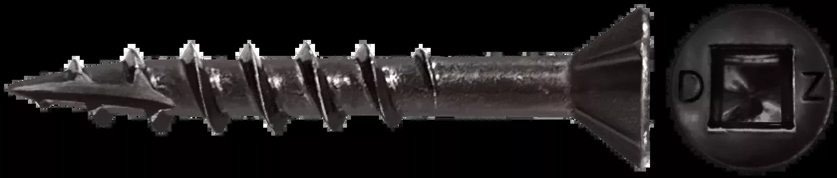 LOK WOOD SCREWS- SQUARE FLAT WITH NIBS COARSE TYPE 17 (LUBRICIZED)