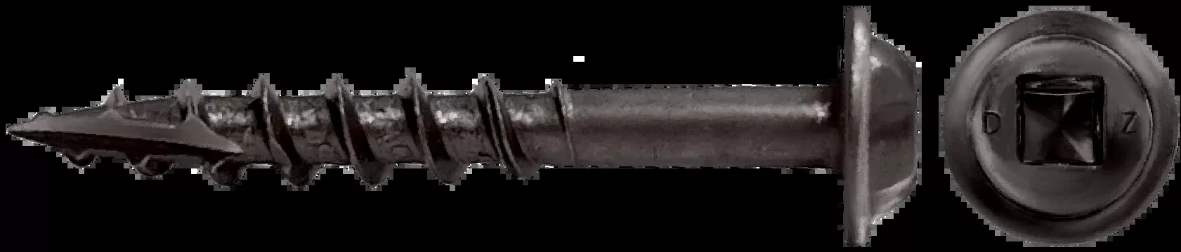 LOK WOOD SCREWS- SQUARE ROUND WASHER COARSE TYPE 17 (LUBRICIZED)