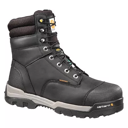 Men's 8-Inch Work Boot, 8, Composite Toe, 8 in H, Black, CMR8959