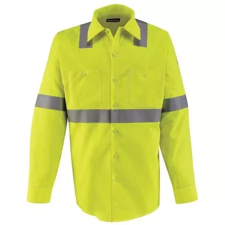Men's Flame-Resistant Collared Shirt, 9 cal/sq cm, L, CoolTouch 2