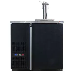 Micro Matic MDD36W-E-A Pro-Line™ Wine 2-Tap Kegerator, Finesse Tower, 36-3/4″, Black Vinyl