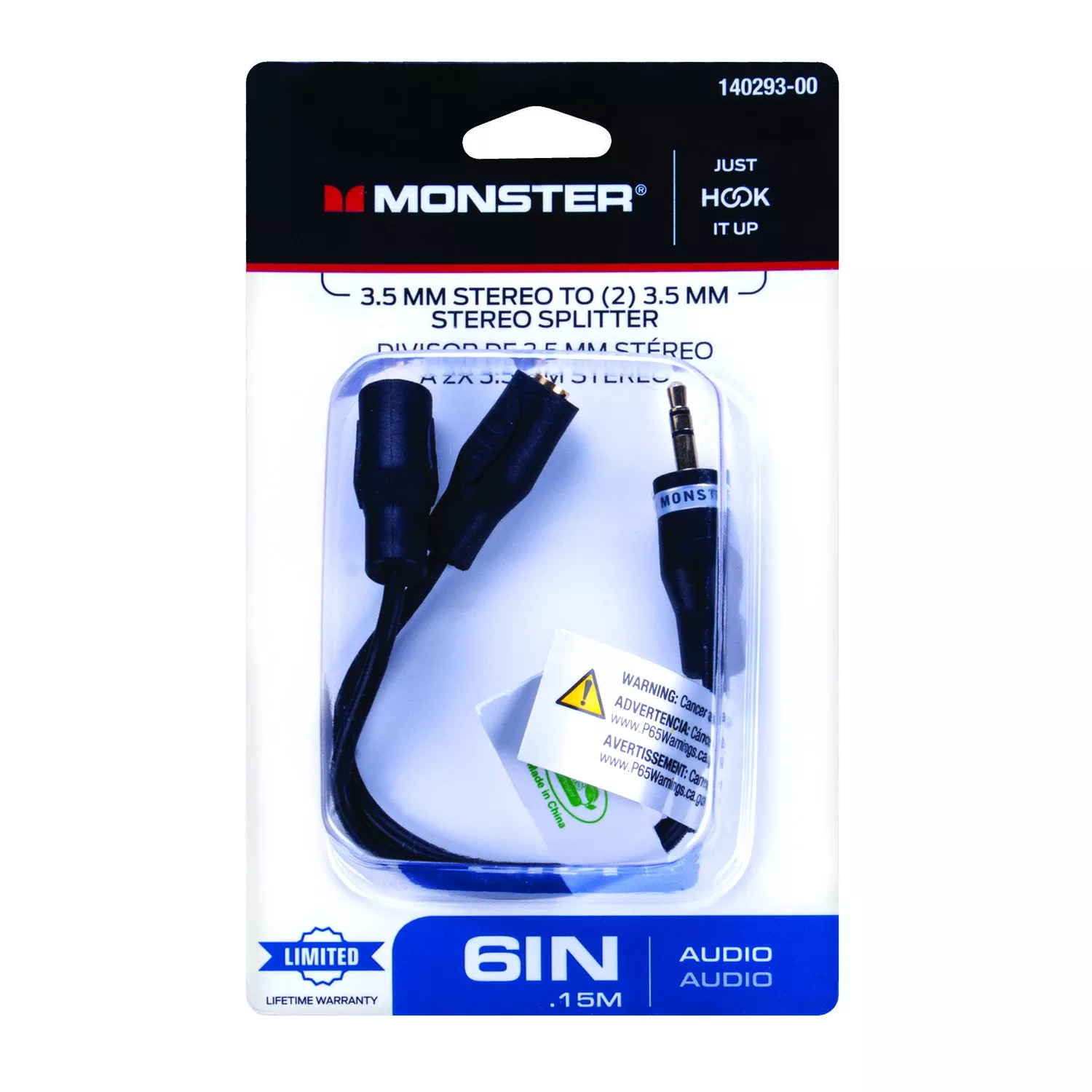 Monster Just Hook It Up Stereo Headphone Adapter 1 Pk