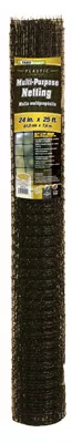 Multi-purpose Mesh Netting, Black Pvc, 2 X 25-ft.