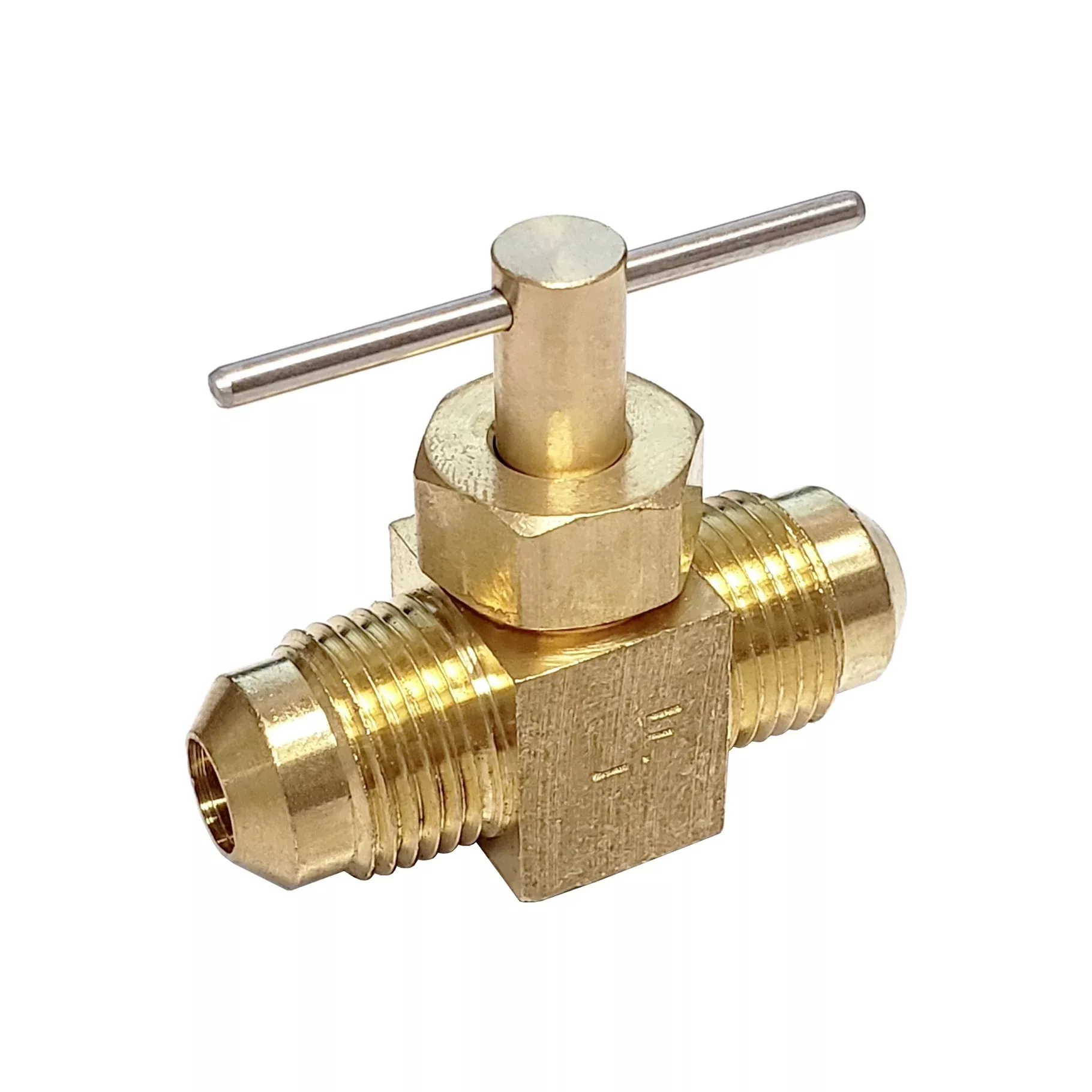 Needle Valve - Heavy-Duty Brass - 3/8"Male Flare (MFL) X 3/8"Male Flare (MFL)