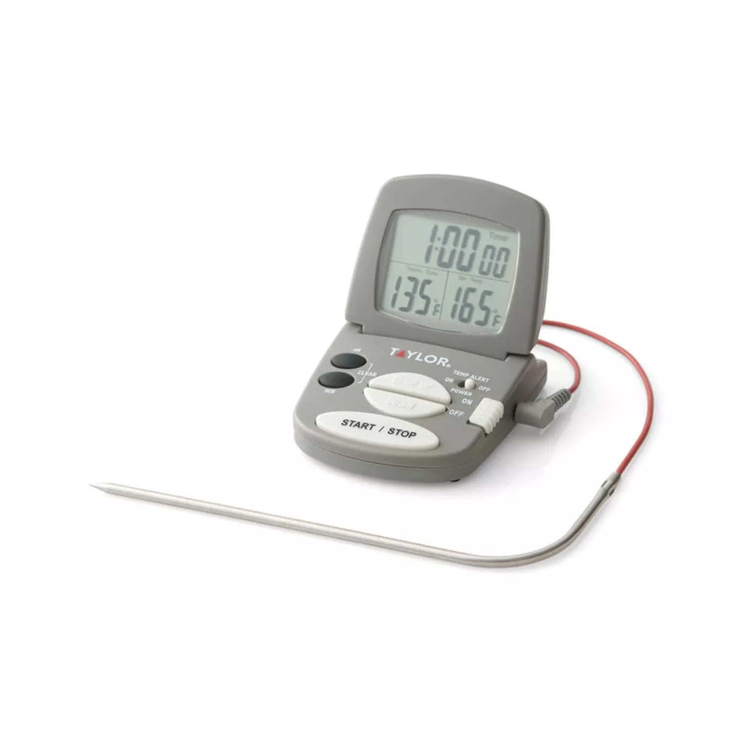Oven Thermometer, With Meat Probe & Timer, Digital, Magnetic, 2Aaa