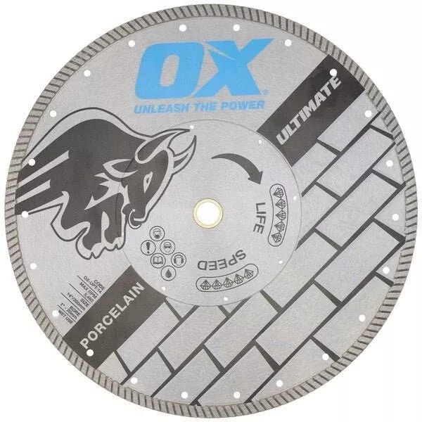 OX Ultimate Porcelain Tile Diamond Blade | Bore: 1" - 20mm