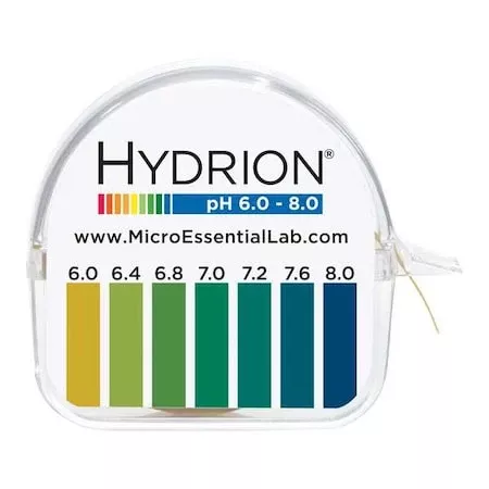pH Test Paper,15 ft L,1/4 in W,PK10
