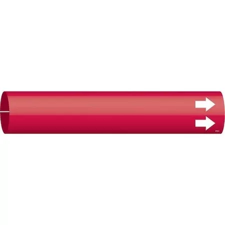Pipe Marker,(Blank),Red,3/4 to 1-3/8 In