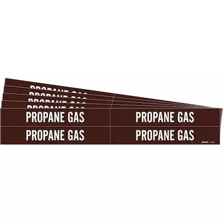 Pipe Marker,White,Propane Gas,PK5, 7400-4-PK
