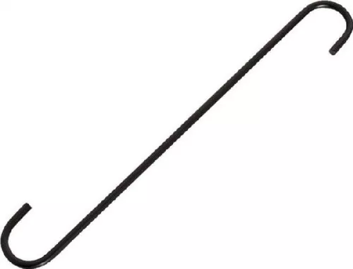 Plant S Hook- 12"- Black