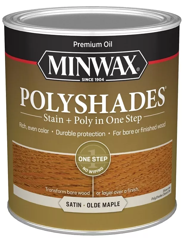 Polyshades Wood Stain, Satin Olde Maple, Qt.