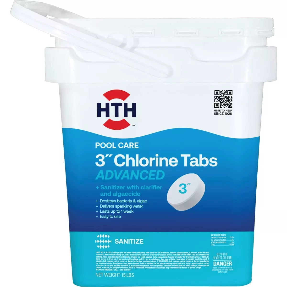 Pool Care 3Chlorine Tabs Advanced, 15 Lbs