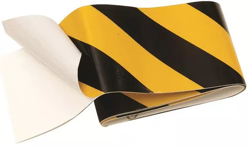 Reflective Safety Tape- Black/Yellow- 2" x 24"