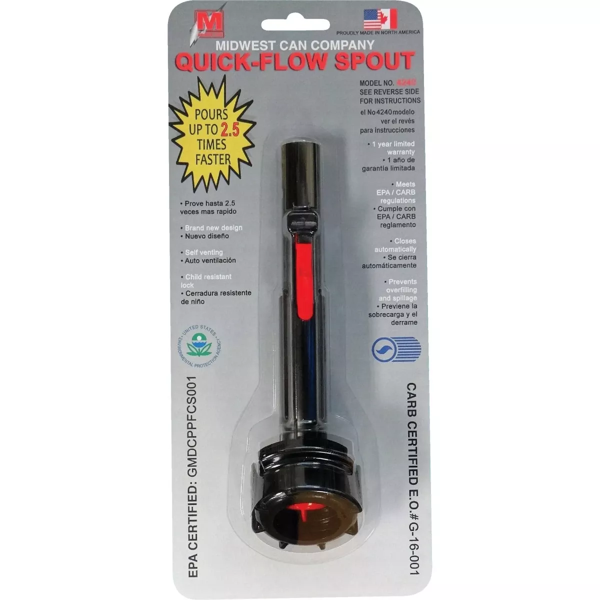 Replacement Spill-proof Fuel Can Spout