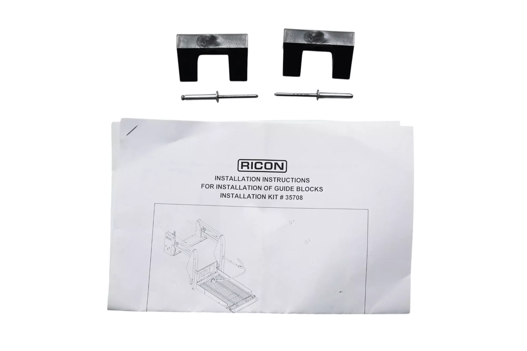 Ricon 35708 Inboard Rollstop Guide Blocks Kit NOS