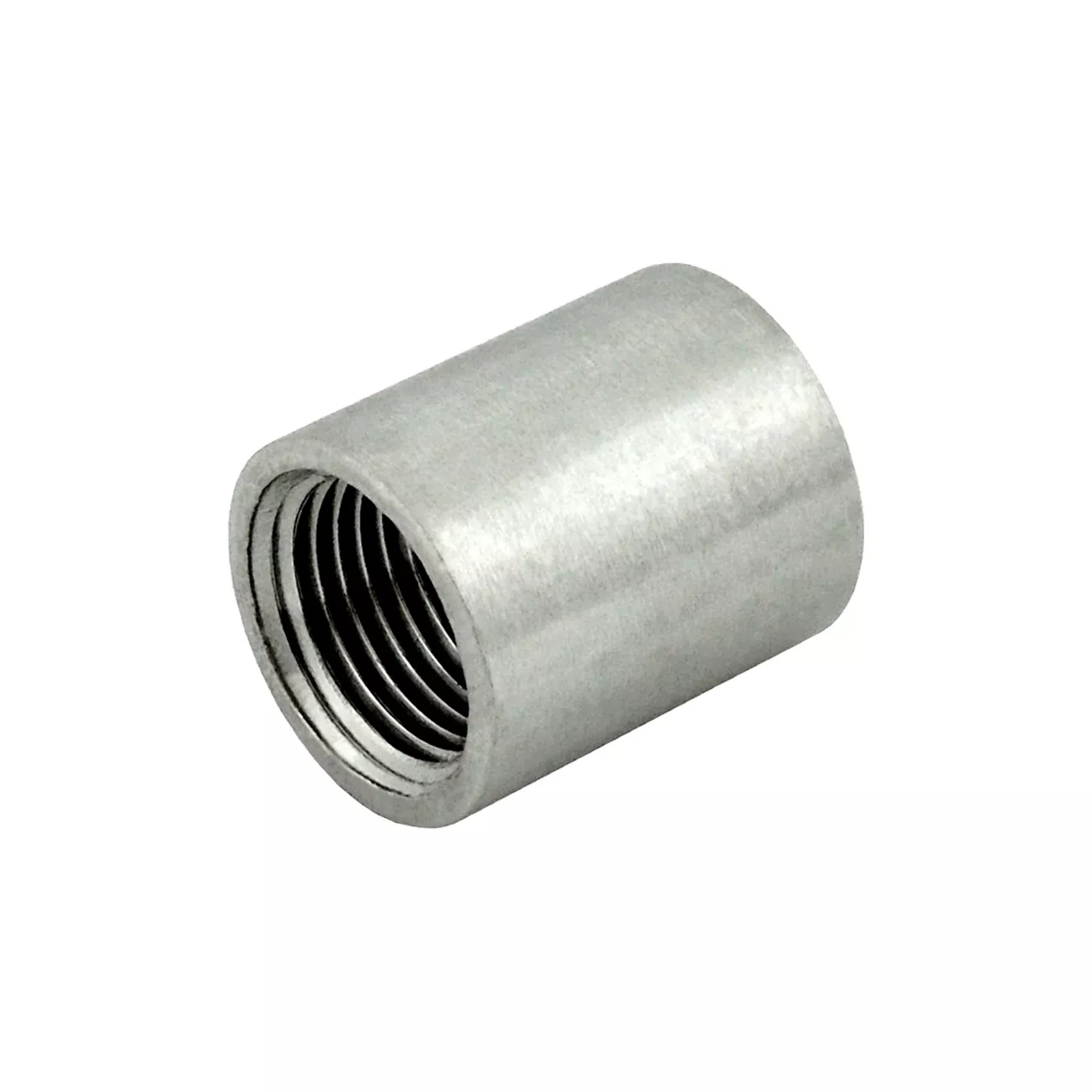 Round Coupler - 304 Stainless Steel - 3/4"Female Pipe Thread (FPT) X 3/4"Female Pipe Thread (FPT)