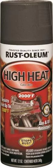 Rust-Oleum- High Heat- Spray Paint- Black- Flat- 12 Oz