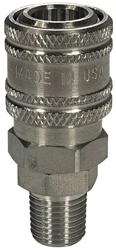 S22 | Stainless Steel Pneumatic Industrial Interchange Quick Coupler 1/4″